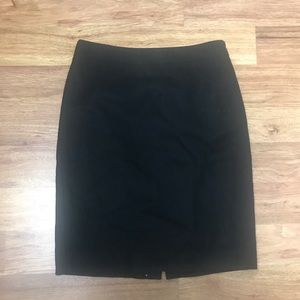 J. Crew The Pencil Skirt Black wool blend